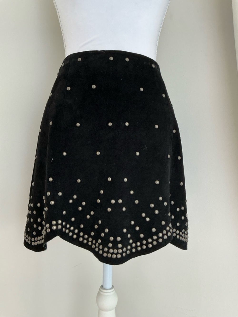 Free People Black Studded Mini Skirt - Picture 3 of 13
